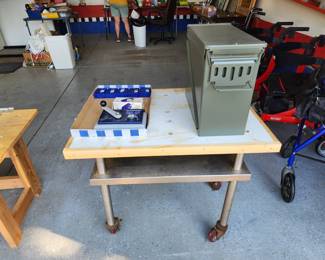 Work table and extremely large ammo box