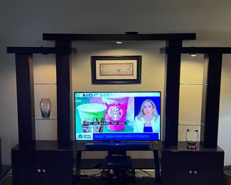 Open Wood Entertainment Unit