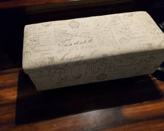 Storage bench matches slipper chairs