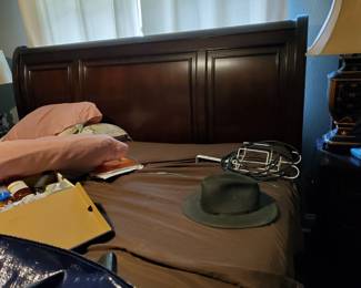 Sleigh bed king.  Headboard