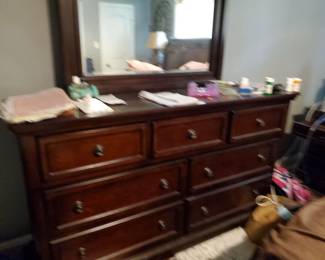 Triple mirror with king set