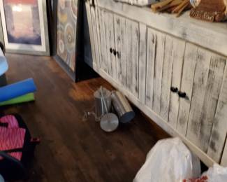 80 inch whitewashed console/buffet