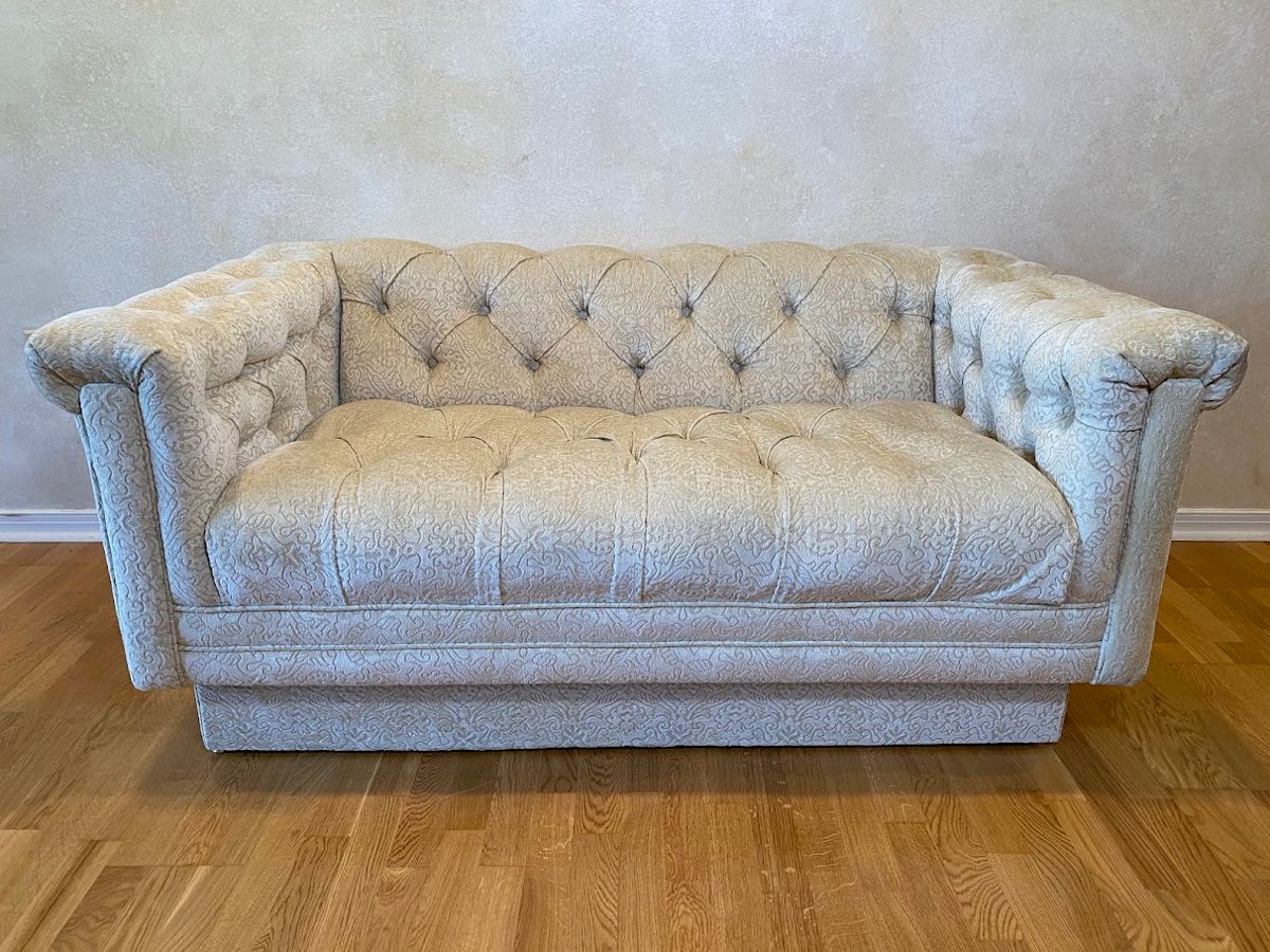 Harvey Probber Style Mid Century Tufted Chesterfield Sofa, Circa 1970