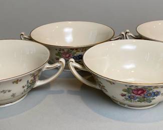 Royal Epiag Porcelain Soup Bowls, Czechoslovakia (4)
