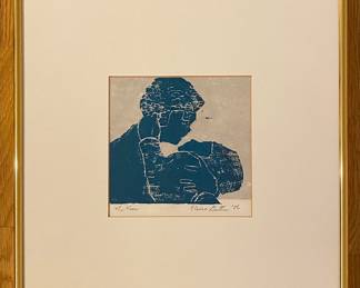 Elaine Gutler, The Kiss, 1986, Etching On Paper
