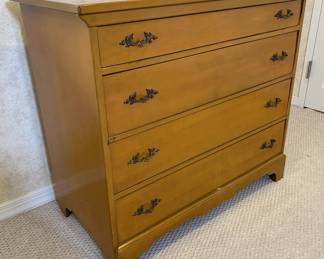 Vintage Chippendale Style Chest Of Drawers Or Dresser, Circa 1940
