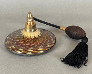 Stephen Fellerman Blown Glass Perfume Bottle, 1985
