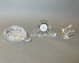 Collection Of Luxury Crystal Tabletop Decor, Including: Waterford & Swarovski
