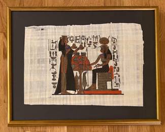 Egyptian Painting On Papyrus
