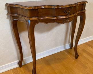 Selva, Italian Baroque Style Carved And Inlaid Console Table, Circa 1980
