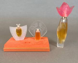 Nailing For Lalique Perfume Bottle, And Lalique Les Introuvables Miniatures (2 Of 3piece Set)
