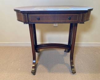 Regency Style Games Table With Inlaid Game Board Top

