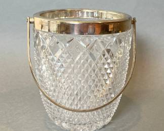 Vintage Cut Glass Ice Bucket

