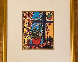 A.E. Barnes, "Room With A View", 1999, Serigarph On Paper, Edition Print 157/295
