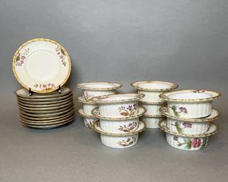 Porcelain Ramekins (12) With Matching Saucers (12)
