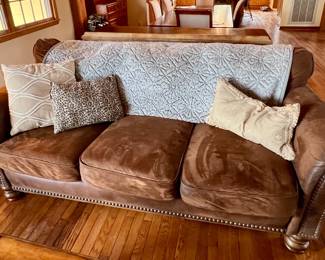 Suede sofa