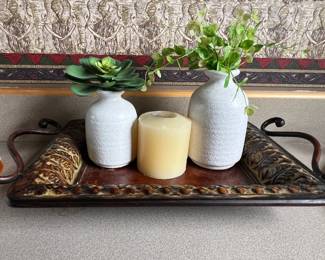 Metal decorative tray