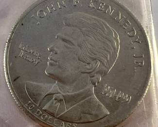 John F. Kennedy, Jr. memorial $10 coin (Liberia)