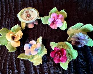 Royal Adderly miniature porcelain flowers