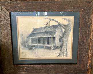 Framed illustration signed by Joe Byrd