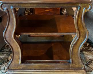 Wood accent table with shelf