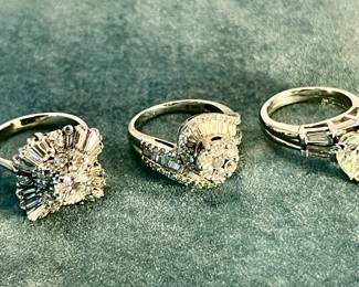 Diamond platinum rings (appraisal available)