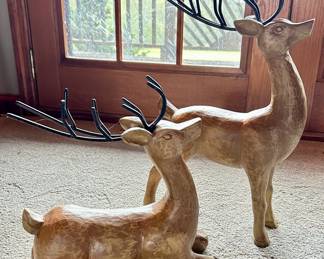 Decorative wood reindeer