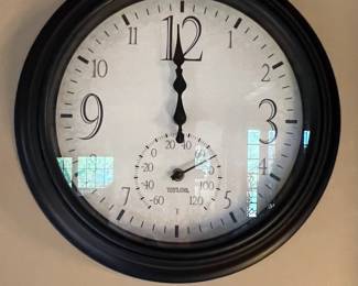 Taylor wall clock with thermometer