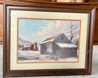 Framed art print numbered and signed by Russell May (#495/1500 - with COA)