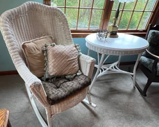 White wicker furniture