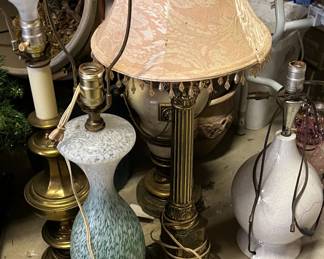 Assorted table lamps