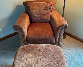 Armchair with matching ottoman