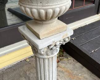 Cement column and planter