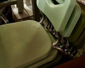 Plastic stacking chairs