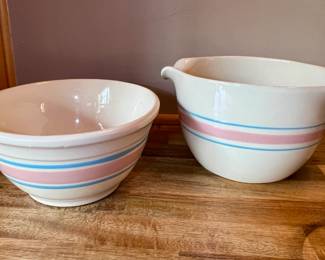 Pfaltzgraff and McCoy mixing bowls