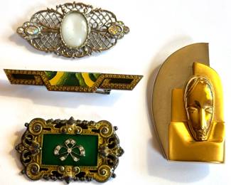 4 Vintage Pins By Catherine Popesco, Art Deco & More
Lot #: 24