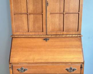 Vintage Maple Drop Front Secretary With Interior Drawers
Lot #: 4
