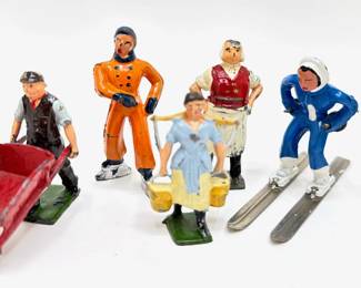 7 Vintage Lead Miniature People Including Skiers, Including Johilco, Some From England
Lot #: 117