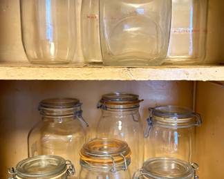 10 Vintage Glass Food Mason Jars Including French & Italian Brands
Lot #: 156