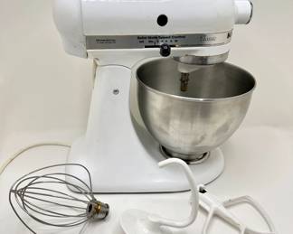 Kitchen Aid Mixer With Accessories Model K45SS
Lot #: 65
