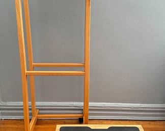 Vintage Wooden Valet Stand Clothes Hanger & StrongTek Wooden Step Stool
Lot #: 93