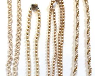 4 Vintage Faux Pearl Necklaces, 1 With Large Cameo Charm
Lot #: 84