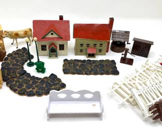 Vintage Miniatures Including Wood Houses & Christmas Bears, Some Plastic
Lot #: 118