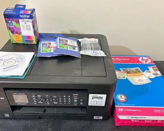 Brother Printer Work Smart Series Model MFC-J491DW With Extra Cartridges & Paper
Lot #: 201