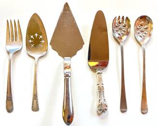 6 Vintage Serving Pieces, 1 With Sterling Silver Handle
Lot #: 73