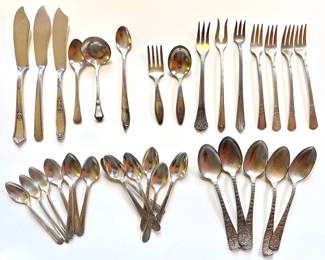 Over 30 Vintage Spoons, Forks & Spreaders Including Several Sets
Lot #: 76