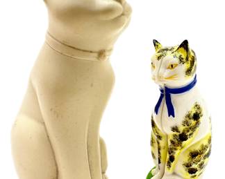 Small Decor: Royal Copenhagen Glass Squirrel, Wood Boat, German Peacocks, Cats & More
Lot #: 120