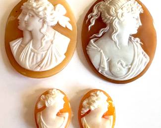4 Cameos, Carved Shell
Lot #: 23