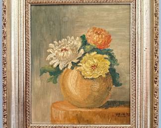 Henry Peter Heim (1955) Original Oil Painting Still Life Of Flowers, Signed
Lot #: 45