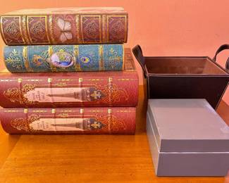 4 Punch Studio Paper Storage Boxes With Paris Theme, Faux Leather Box & Tin Box
Lot #: 195